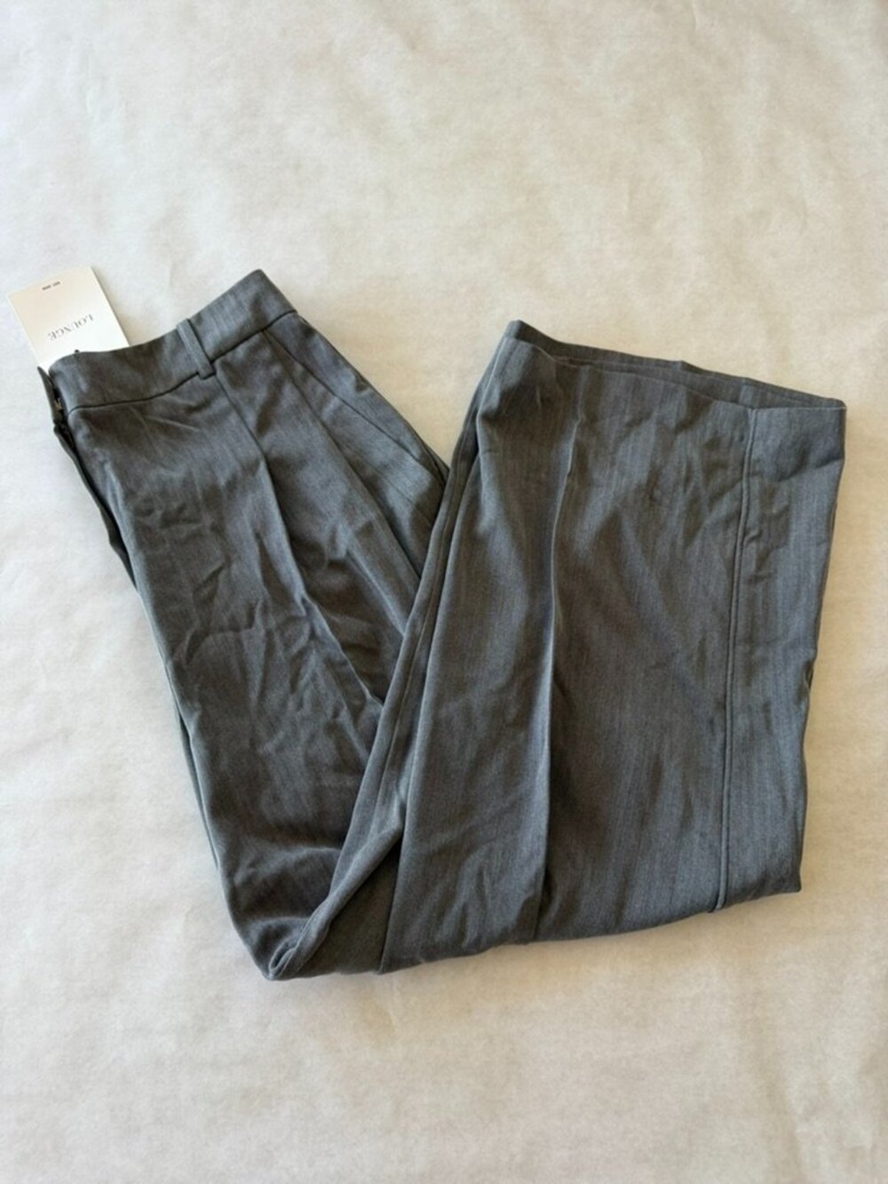 LOUNGE Tailored Dress Pants Trousers Gray Sz L NWT